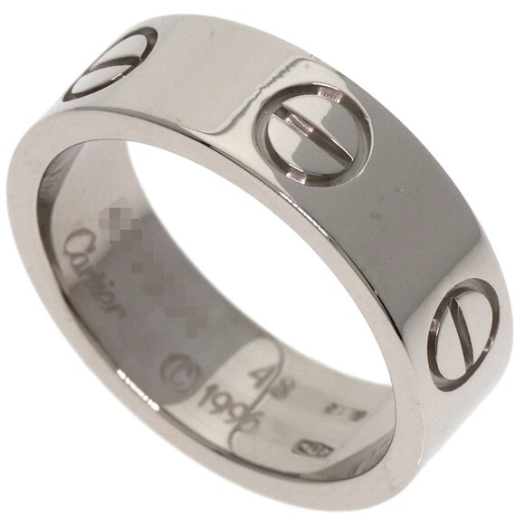 CARTIER 18k White Gold Love Ring #48 - Picture 1 of 7